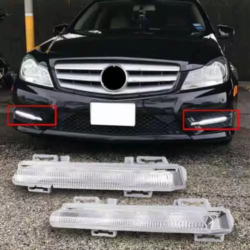 For Mercedes 2007 2014 W204 C Class C250 C300 C350 LED Daytime