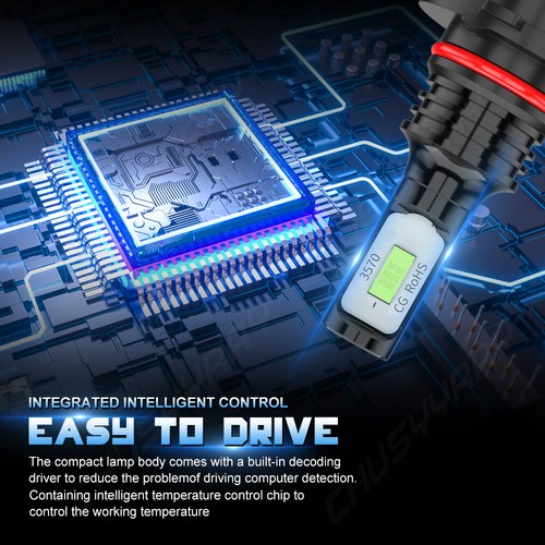 9005 H11 LED Headlight Super Bright Bulbs Kit 8000K blue 360000LM High Low Beam - Picture 10 of 11