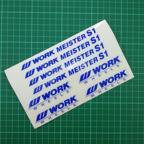 8x WORK WHEELS MEISTER S1 Wheel RIM Decals Sticker Vinyl MANY Colours Available - Picture 5 of 14