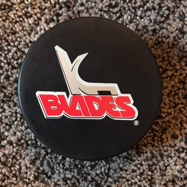 Kansas City Blades Officially Licensed Logo Hockey Puck IHL Logo