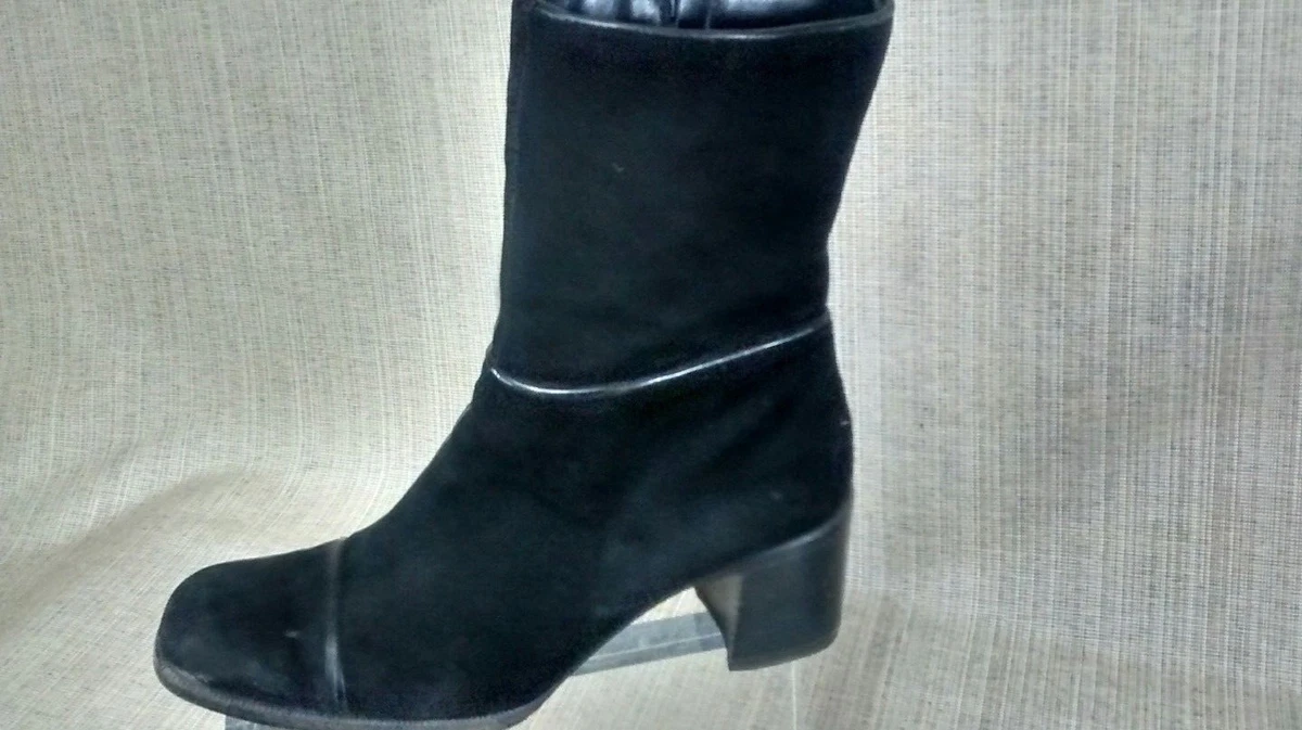 Nando Muzi sz 37 Black Ankle Boots made in Italy US size 7 7.5