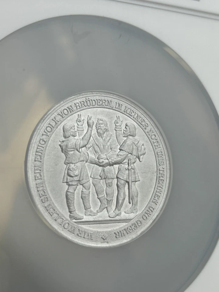 1891 Switzerland Confederation 600th Anniversary 50mm NGC MS- 64 - Image 3 of 4