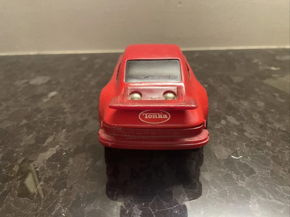 Lote Tonka de hojalata vintage Porsche 911 coche de fricción, camión de bomberos, excavadora Foto 4 de 4