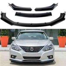 FOR NISSAN ALTIMA SEDAN 2016-2018 GROSSY BLACK FRONT LIP BUMPER SPLITTER COVER