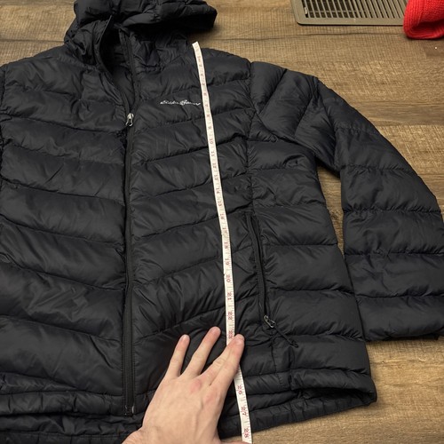 Eddie Bauer Eb650 Lightweight Down Filled Winter Puff Jacket Black Mens XXL Hole - Picture 5 of 8