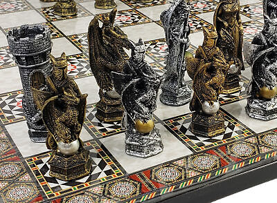 MEDIEVAL CHESS SET 2ft. King Arthur Handmade -   Medieval chess set,  Large chess set, Medieval chess