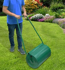 Garden Roller Heavy Duty Steel for Grass Lawn Green Water Sand Filled 38 Litres