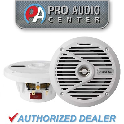 SPS-M601W Alpine  6.5'' Inch Coaxial 2-Way Marine Waterproof Speakers 35W RMS