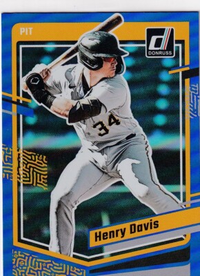 2023 DONRUSS BLUE RC HENRY DAVIS PITTSBURGH PIRATES ROOKIE PARALLELS GE-850