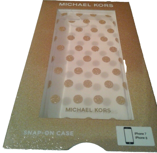 MICHAEL KORS IPHONE 7 OR 8 CLEAR POLKA DOT SNAP ON CASE NIB - Picture 3 of 14