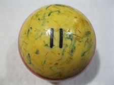 Vintage Billiard Pool Ball Number 11 Stripe stripes