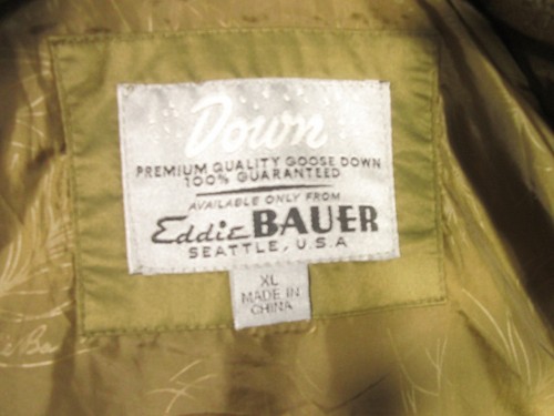 Vintage Eddie Bauer Heavy Goose Down Puffer Jacket Parka Woman XL Belted Hooded - Picture 3 of 12