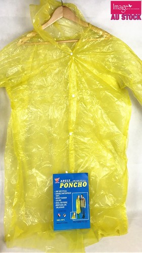 1pc Reusable Adult Vinyl Poncho Hooded Rain Coat Raincoat One Size VALUE BUY YW - Picture 2 of 3