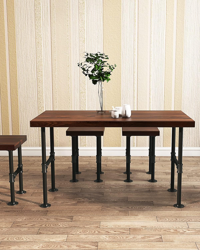 28 Inch Industrial Pipe Table Leg Set - Iron Base Legscoffee & End Tables, Desks - Picture 4 of 7