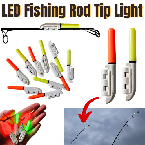 LED Sea Fishing Rod Tip Light Glow Stick Bite Indicator