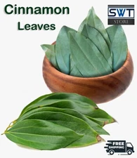 Ceylon Organic True CINNAMON LEAVES Pure Tej Patta Dried 200 Leaf Pcs Quality