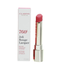 Clarins Pink Lipstick Joli Rouge Lacquer 760L Pink Cranberry Tinted Lip Balm NEW