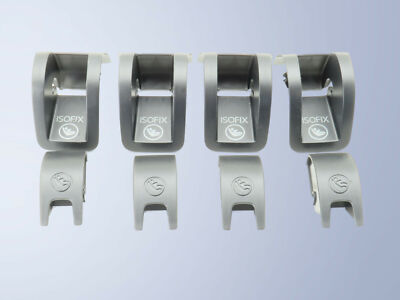 ISOFIX Befestigung Blenden Abdeckungen 4er Set titanschwarz VW Golf VII  5G