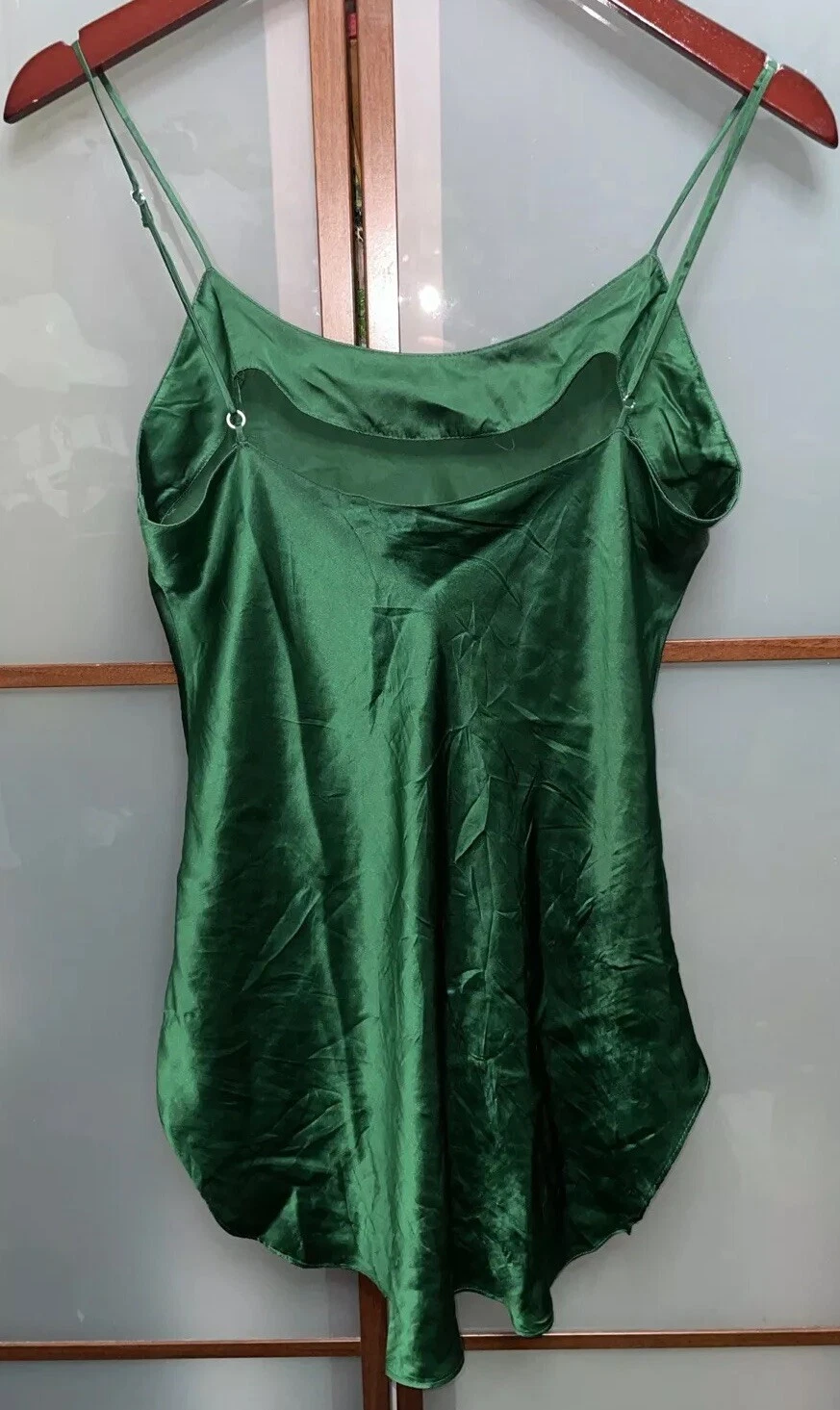UNDERCOVER Abito Victoria’s Secret G Label vintage seta verde smeraldo raso slip taglia S