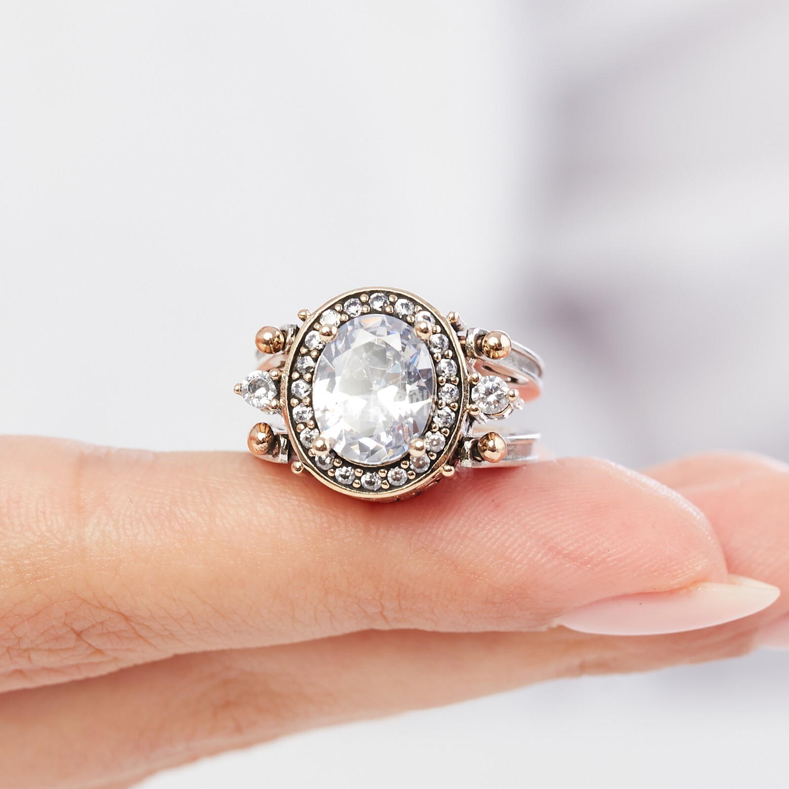 Turkish Reversible Oval Aquamarine and Topaz 925 Sterling Silver Ring ...