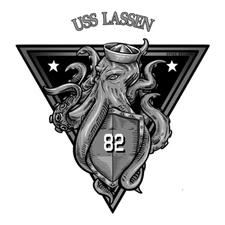 USS Lassen	DDG-82 Hull Number US Navy Ship Veteran Military Gift 4" USN Decal
