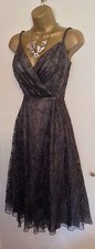 VGC COAST Black StrappyWedding Day Evening Mother Bride Party Dress Uk 10