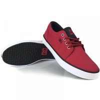 Dc Footwear Council Tx Skate Shoes In Red/black/white Canvas - Men's Trainers Dc Footwear Council Tx Skate Shoes In Red/black/white Canvas - Men's Trainers