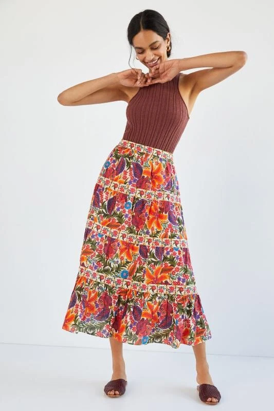 Tiered maxi top skirt anthropologie