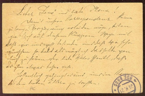 Checoslovaquia 1921, Reg. Tarjeta de papelería postal mejorada a Bos.Brod, Yugoslavia - Imagen 2 de 2