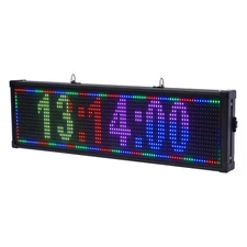 Full Color RGB Programmable Outdoor Sign 26"X8" LED Scrolling Sign Message Board
