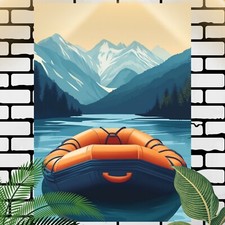 Rafting Boot Poster Schöne Wanddeko Dekoration