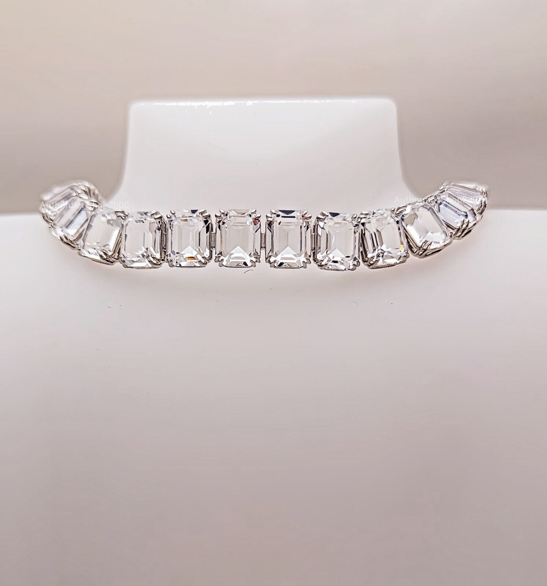 NEW 100% SWAROVSKI White Crystal Millenia Choker Statement
