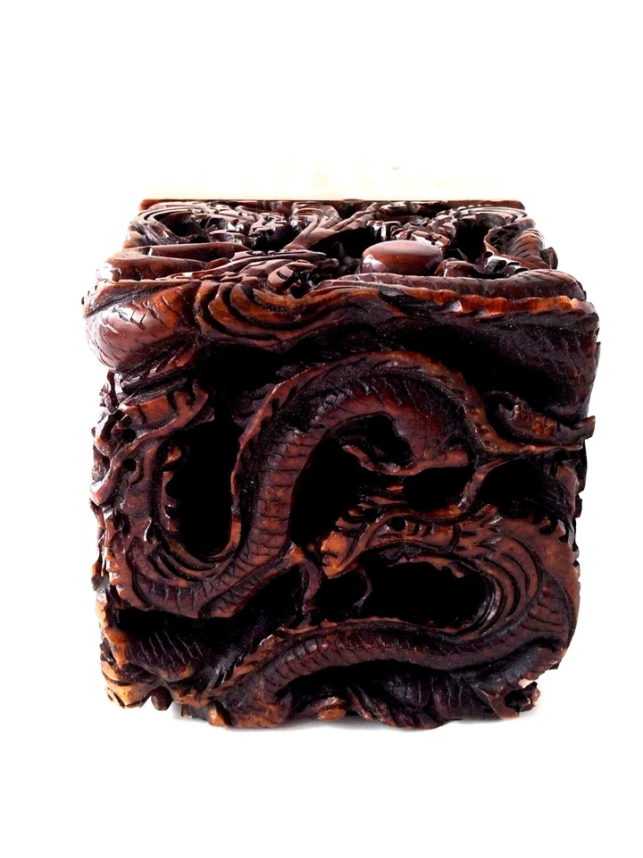  Large Hand Carved Jade Chinese Seal with Calligraphy - Image 4 of 4