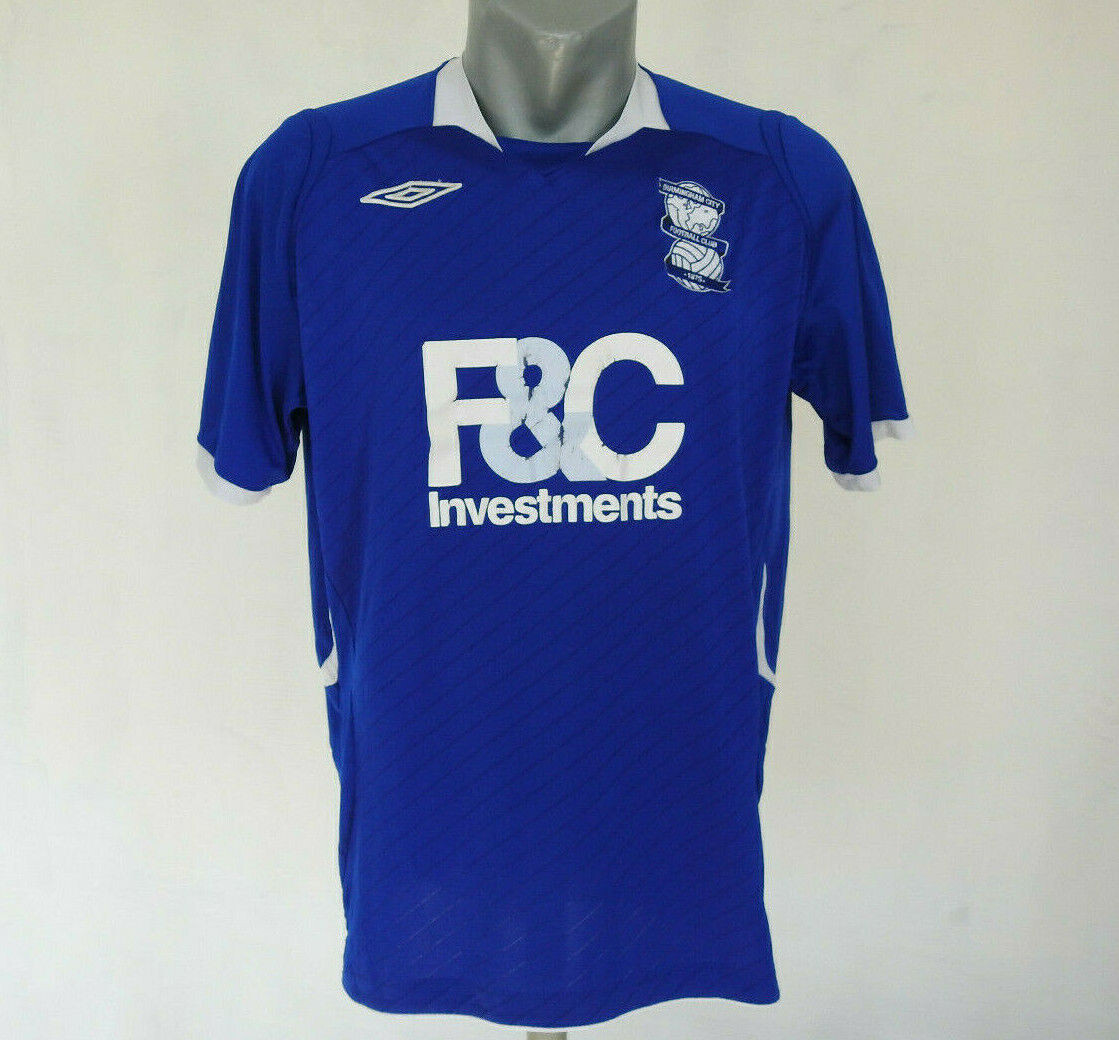 Birmingham City Home Jersey 2008 - 2009 Umbro Blue Shirt Size L