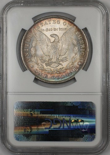 1896 Morgan Silver Dollar $1 Coin NGC MS-64 Toned - Picture 2 of 2