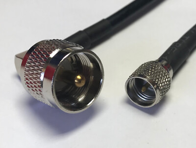 PL-259 UHF Male Angle to Mini UHF Male RG223 Low Loss Coax Cable Pick Length Lot