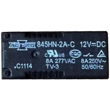 1PC Song Chuan 845HN-2A-C 12VDC Power Relay 6Pins used