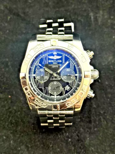 Breitling Chronomat 44 AB0110  Roman Dial Automatic Full Set Serviced NO RESERVE