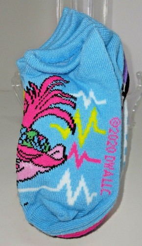 Trolls World Tour Girls' No Show Socks, 6 Pack Size Small 6-10.5 Multi Color - Picture 3 of 8