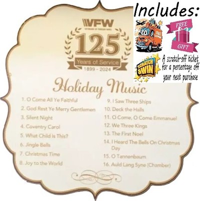  NEW Holiday Music CD with 16 songs, from the VFW *BONUS*    