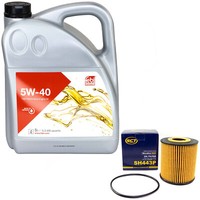 MotoröL Set 5W-40 5 Liter + ÖLfilter Sh 443 P FüR Volvo S40 I V40 Kombi 1.6 1.9