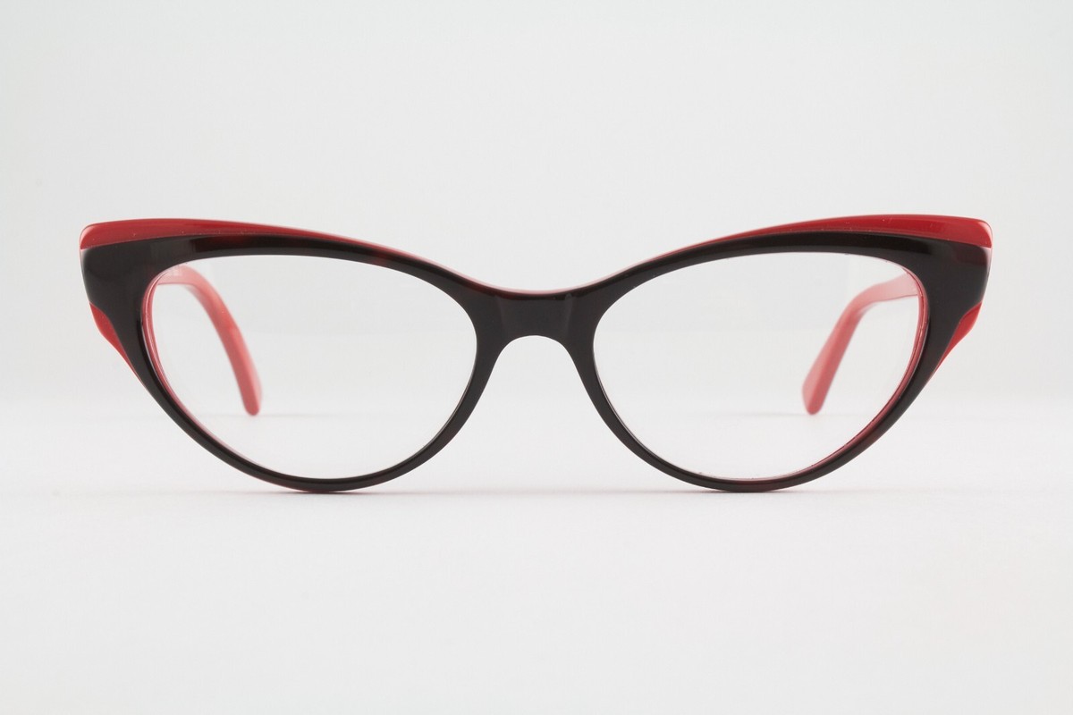 Rare Authentic Traction QUITO Ecarlate 48mm Tortoise Red Cat Eye