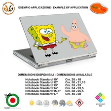 Spongbob Patric Sticker Notebook Tablet Sticker Cartoon Picture Print PVC 2pcs