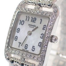 HERMES Cape Cod Mini Watch White Gold White Shell Dial Quartz Women's TGIS 2