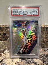 2022-23 Revolution - Shock Wave Asia Gold #17 Bennedict Mathurin (RC) /10 PSA 10