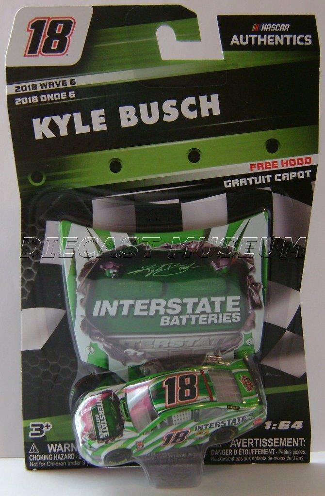 KYLE BUSCH #18 INTERSTATE BATTERIES WAVE 6 NASCAR AUTHENTICS