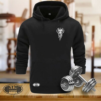 American Warrior Hoodie Small Gym Kleidung Bodybuilding Training Workout Herren Top