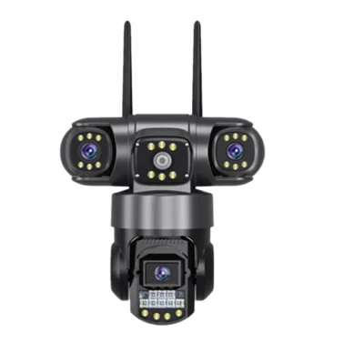 Caméra Vidéo Surveillance Trois Objectifs 6K 12MP 4G Etanche Wifi Zoom X 10