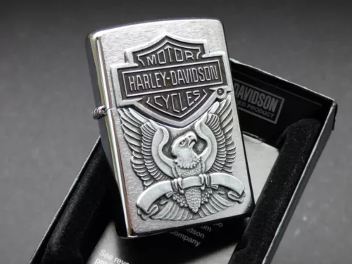 Zippo Lighter ⁕ Harley Davidson Eagle Emblem ⁕ 60001207 ⁕ Neu New ⁕ A377/II