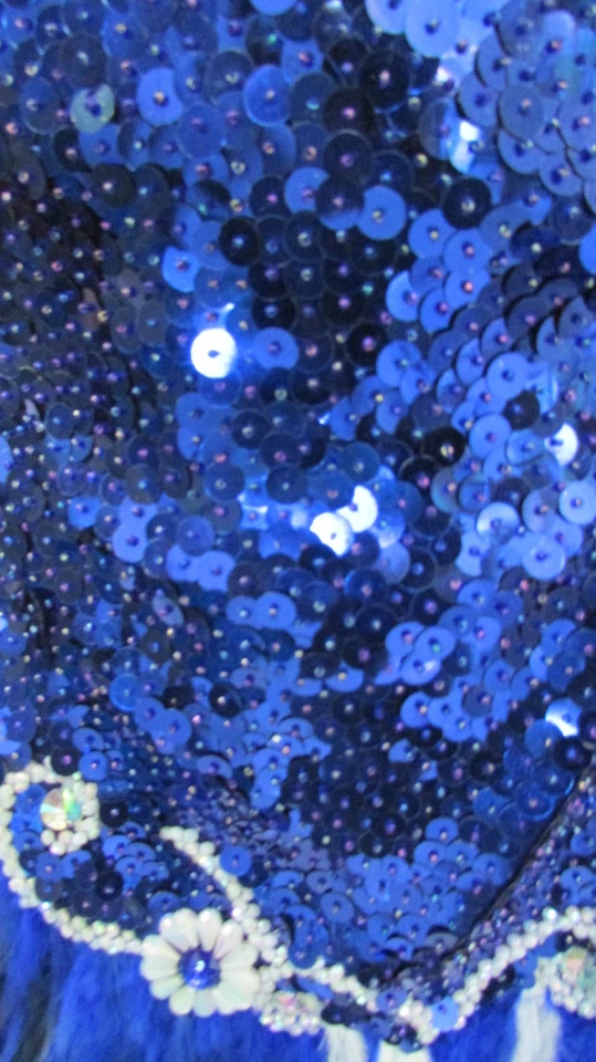 Da NeeNa M095 Litle Flower Crystal Vegas Star Burlesque Feather Dress - Image 3 of 4